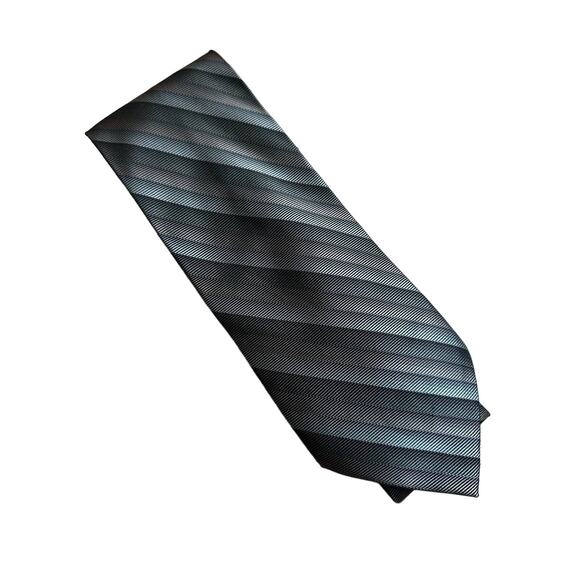 Vintage Arrow Green Striped Tees 90s Silk Necktie - Picture 2 of 4